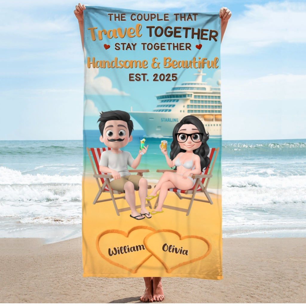 Perfect Couple - Personalized Custom Beach Towel