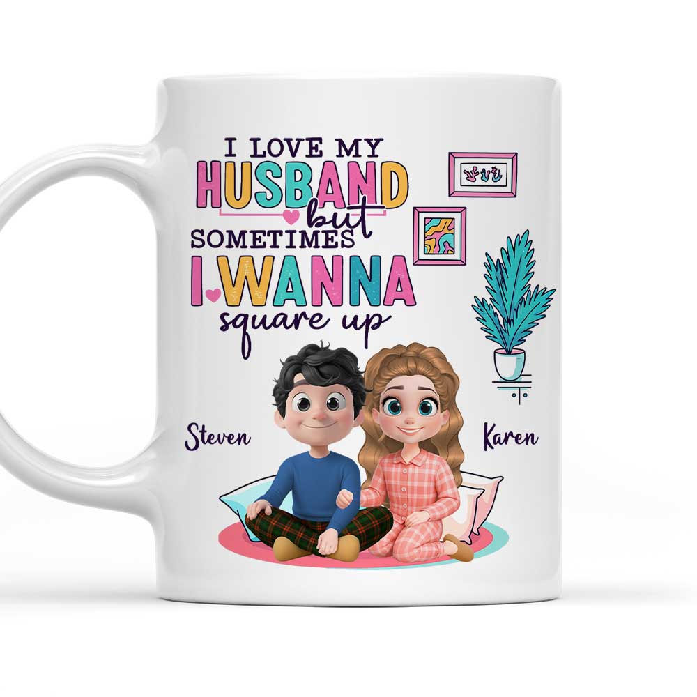 My Husband My Daily Chaos - Personalized Custom Coffee Mug