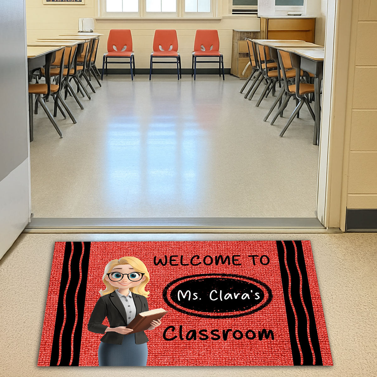 Welcome To Classroom - Personalized Custom Doormat