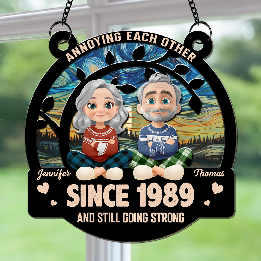 Love You Forever Christmas - Personalized Custom Suncatcher