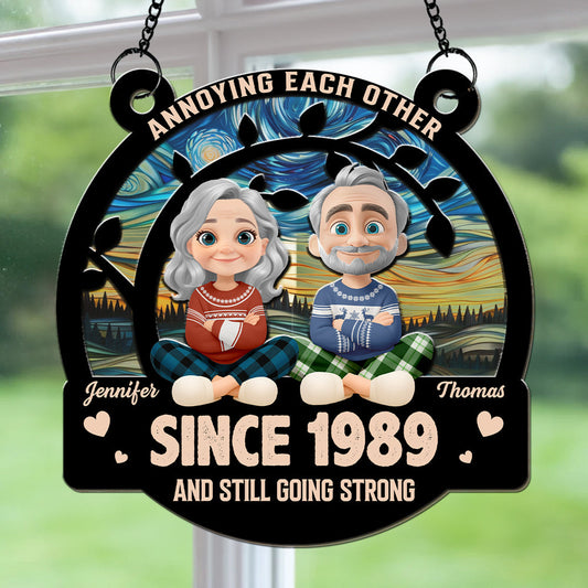 Love You Forever Christmas - Personalized Custom Suncatcher