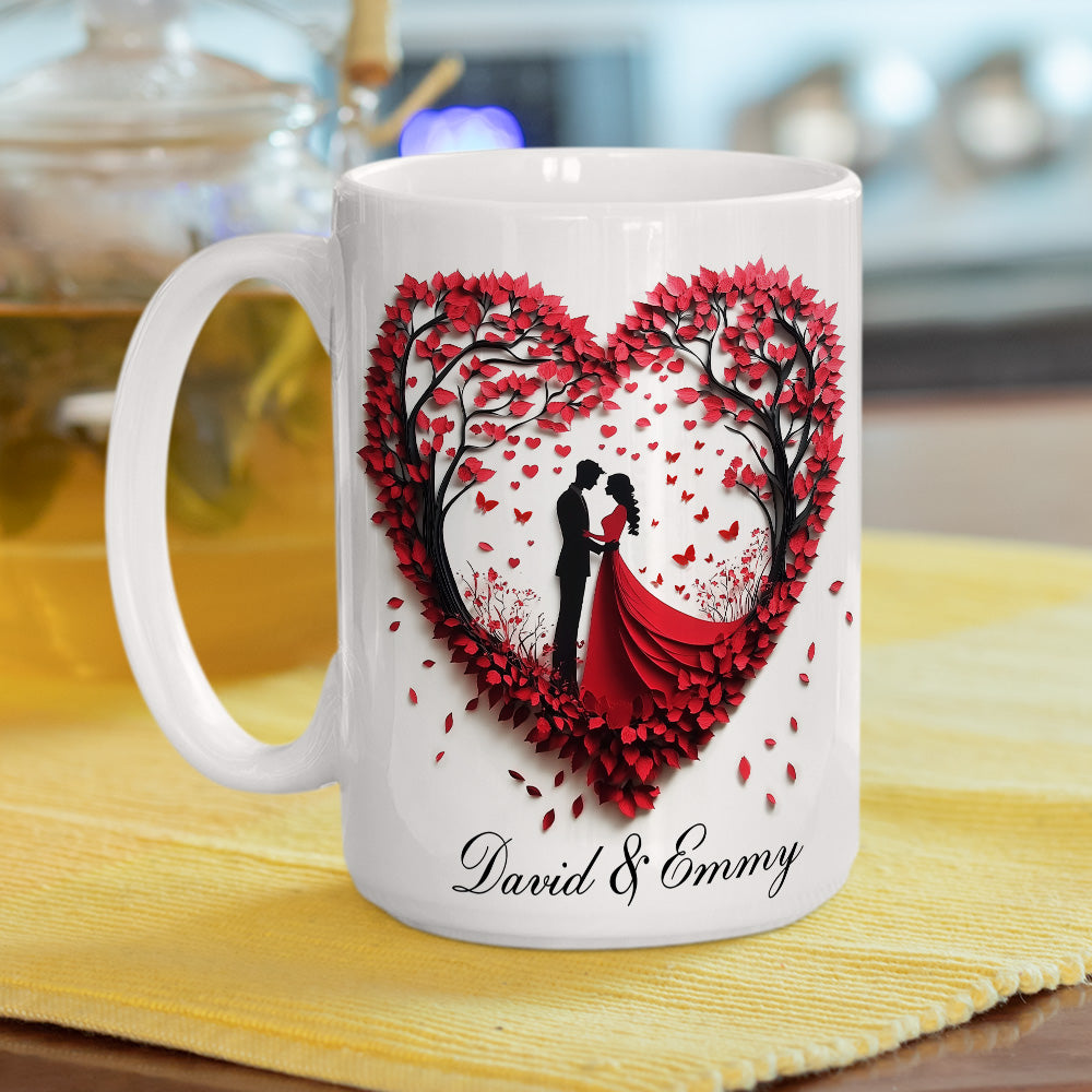 Love Is A Flame That Never Goes Out - Personalized Custom Coffee Mug