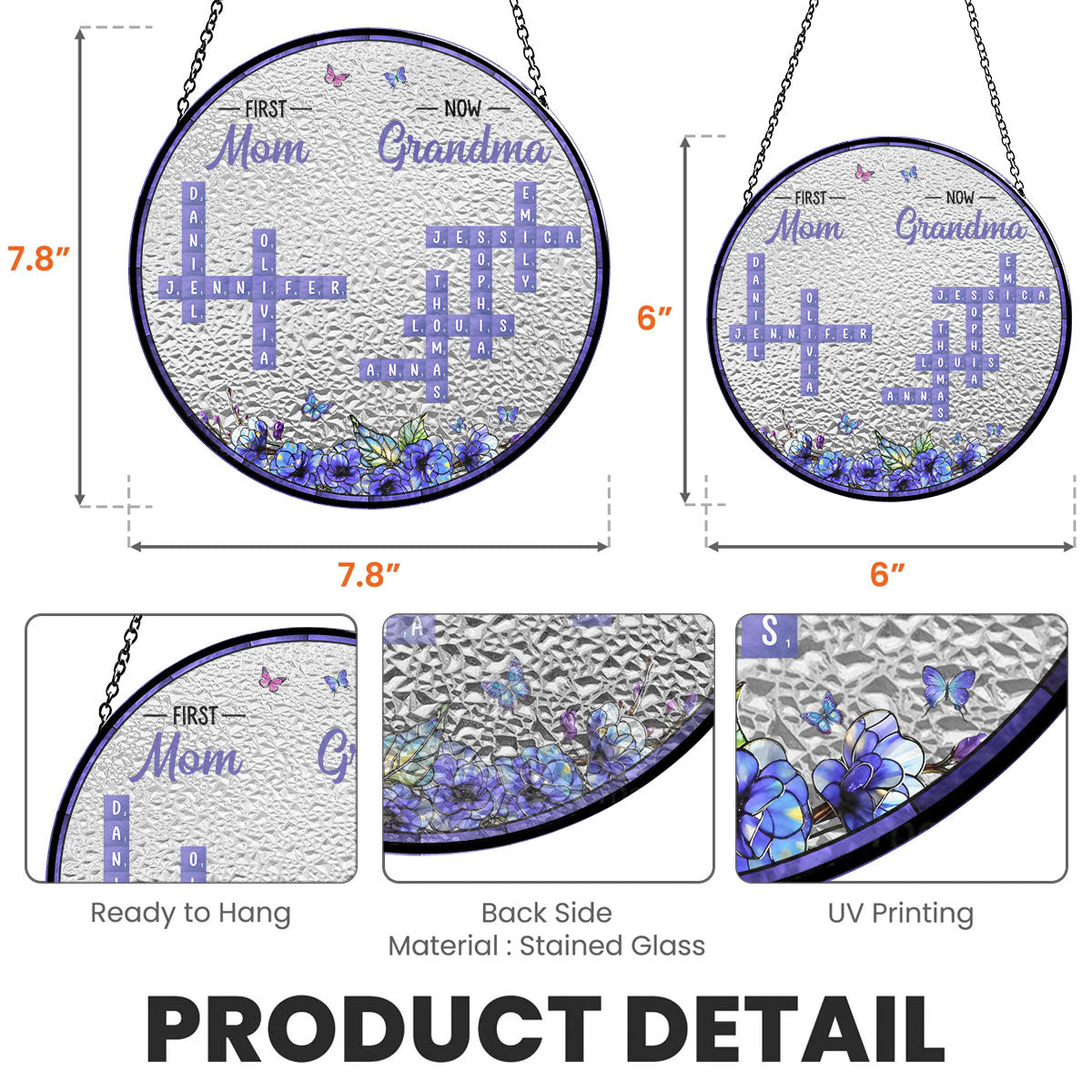 The Secret Garden Crossword - Personalized Custom Window Hanging Suncatcher