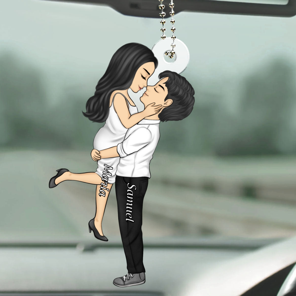 I Love You - Personalized Custom Car Ornament