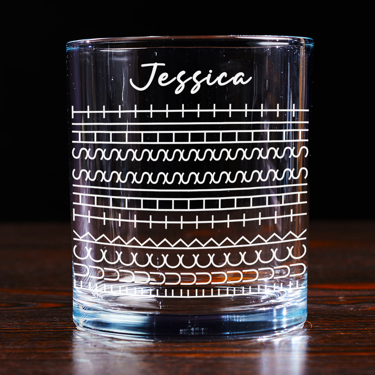 Hidden Words Pure Poetry - Personalized Custom Whiskey Glass