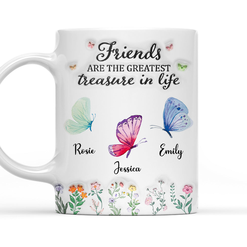 Friends Are Blessings Forever True - Personalized Custom 3D Inflated Effect Mug
