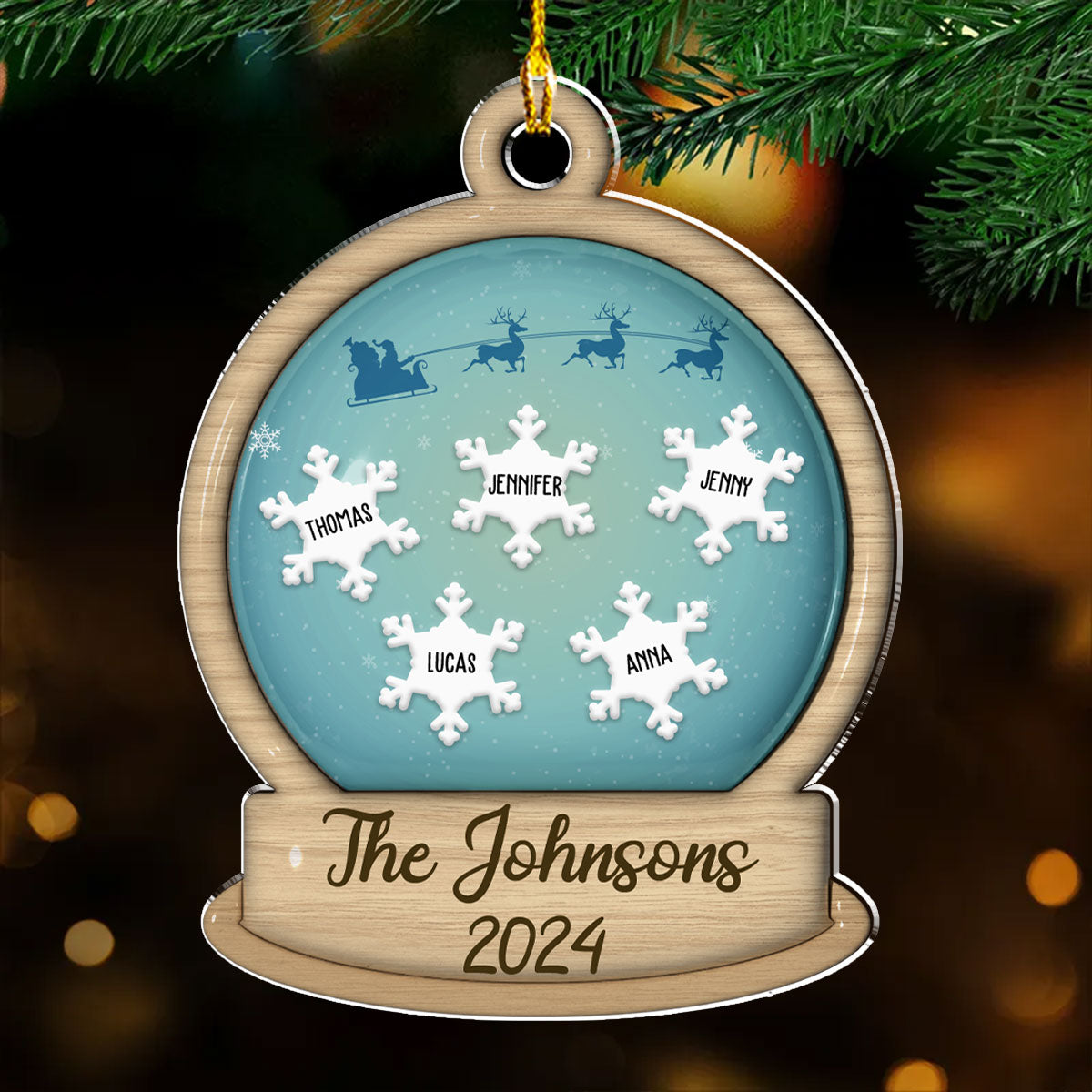 The Family 2024 - Personalized Custom 3D Inflated Effect Acrylic Ornament