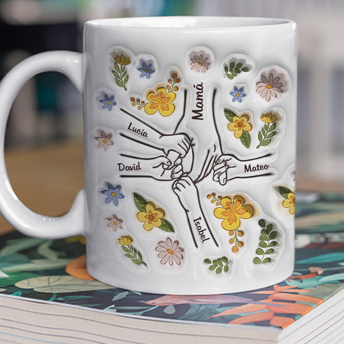 Tú Sostienes Nuestras Manos, También Nuestros Corazones - Taza Personalizada con Efecto Inflado 3D