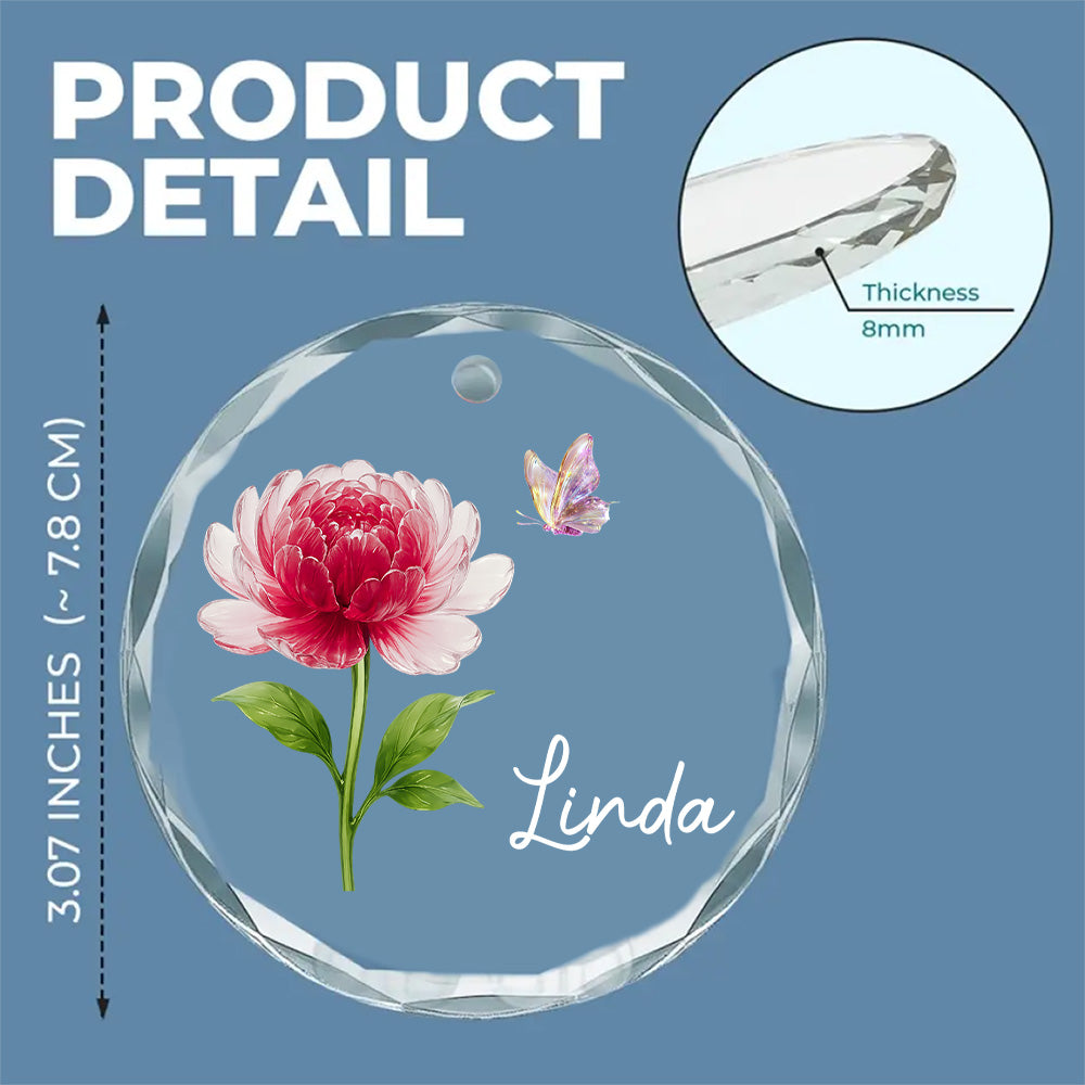 Flowers Lover - Personalized Custom Glass Ornament