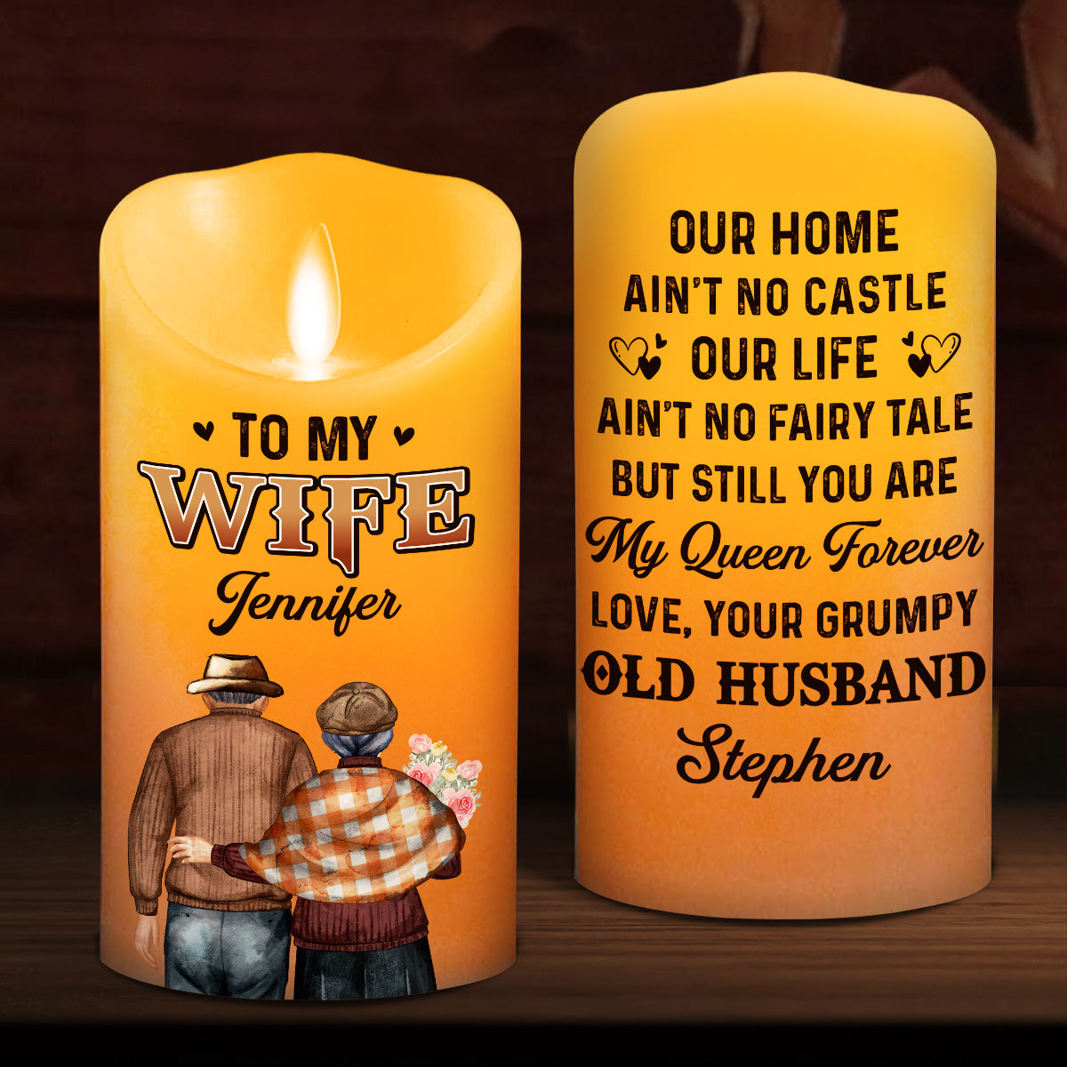 You Are My Queen Forever - Personalized Custom LED Candle