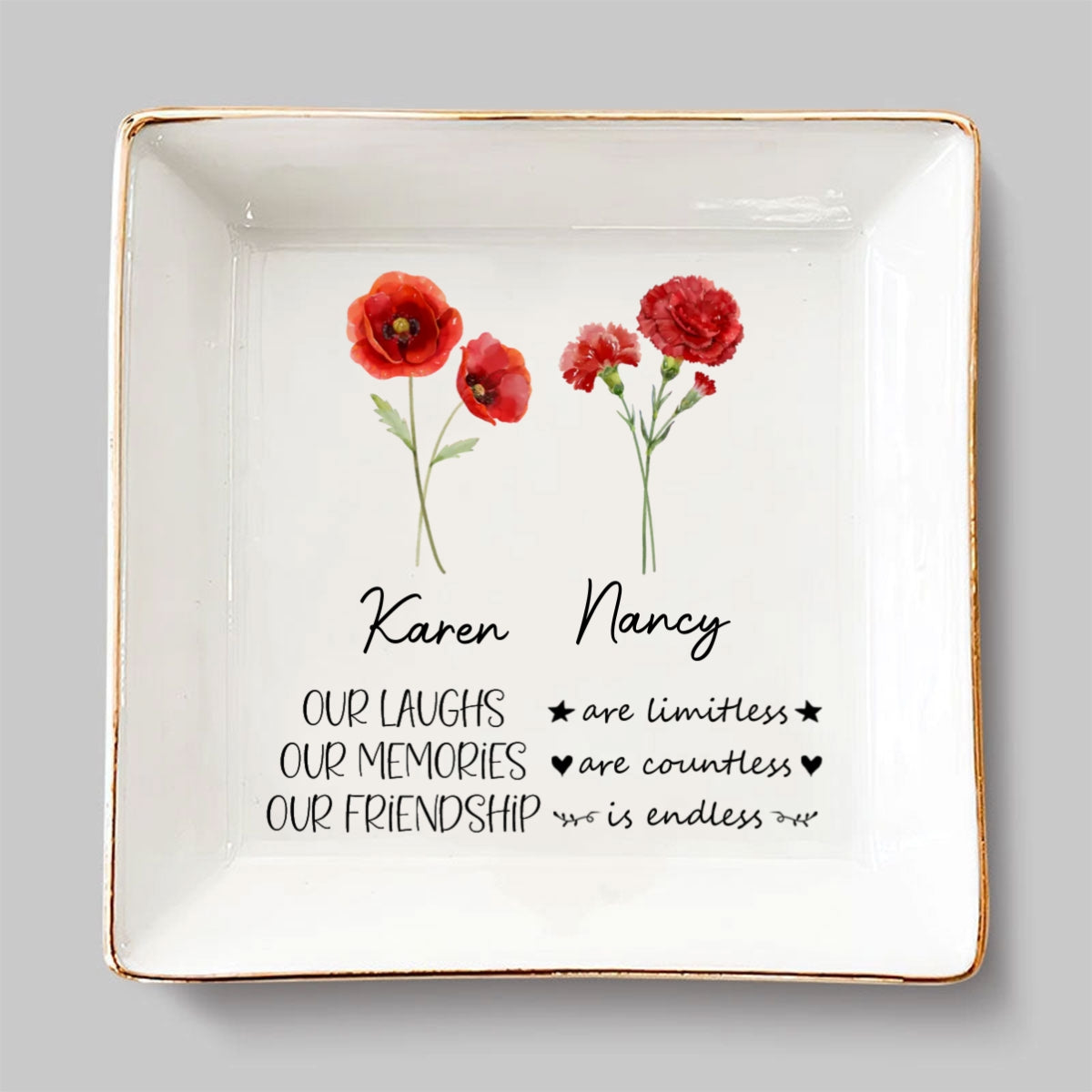Friendship - Personalized Custom Jewelry Dish