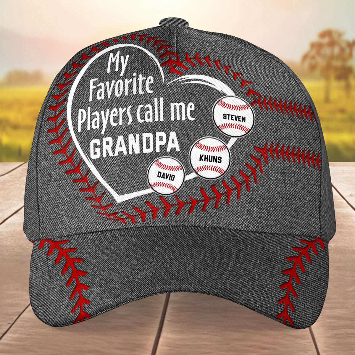 My Favorite Player Call Me Grandpa Dad - Personalized Custom Classic Cap