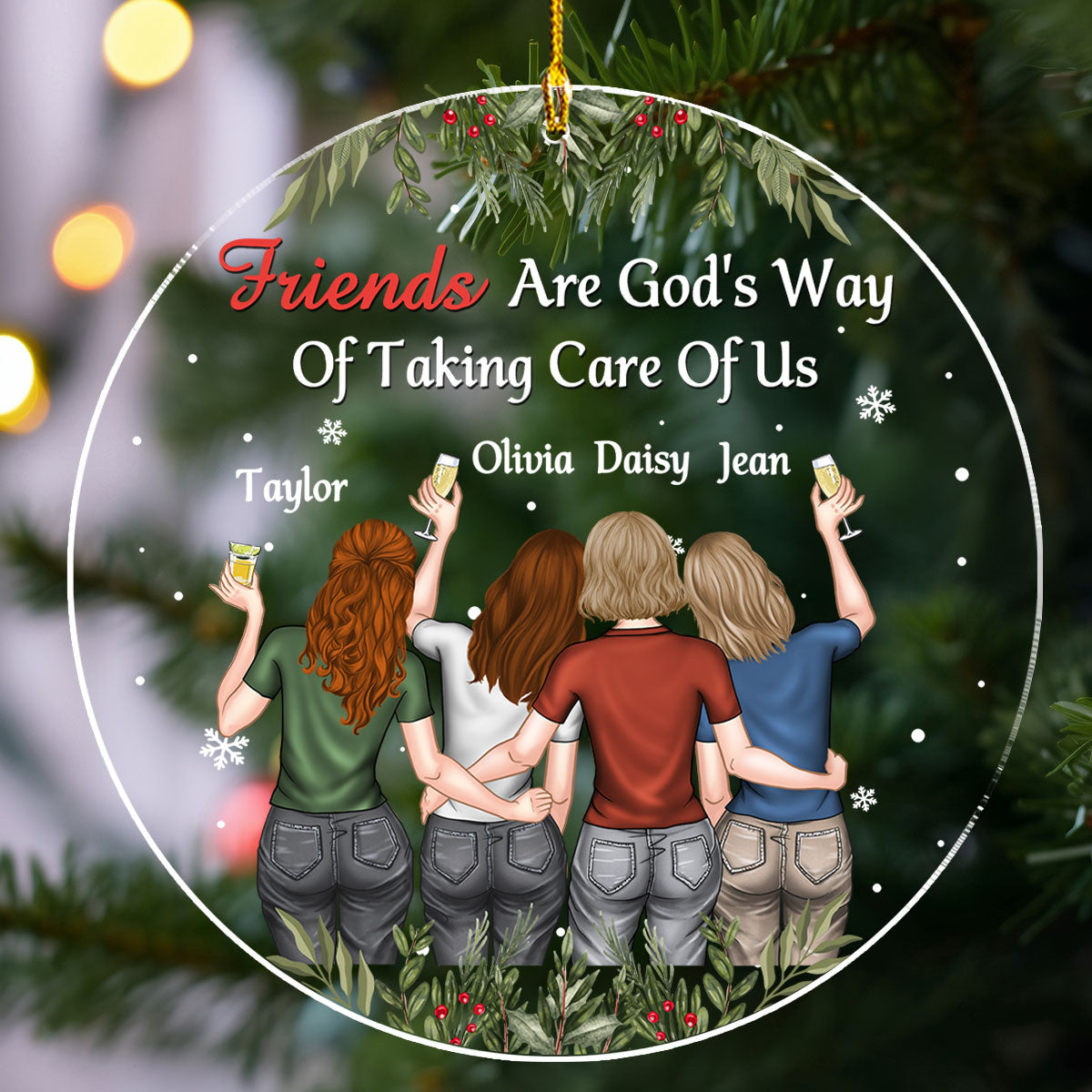 Taking Care Of Us - Personalized Custom Acrylic Ornament