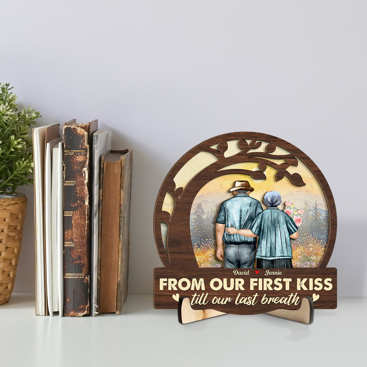 From Our First Kiss - Personalized Custom Wooden Plaque
