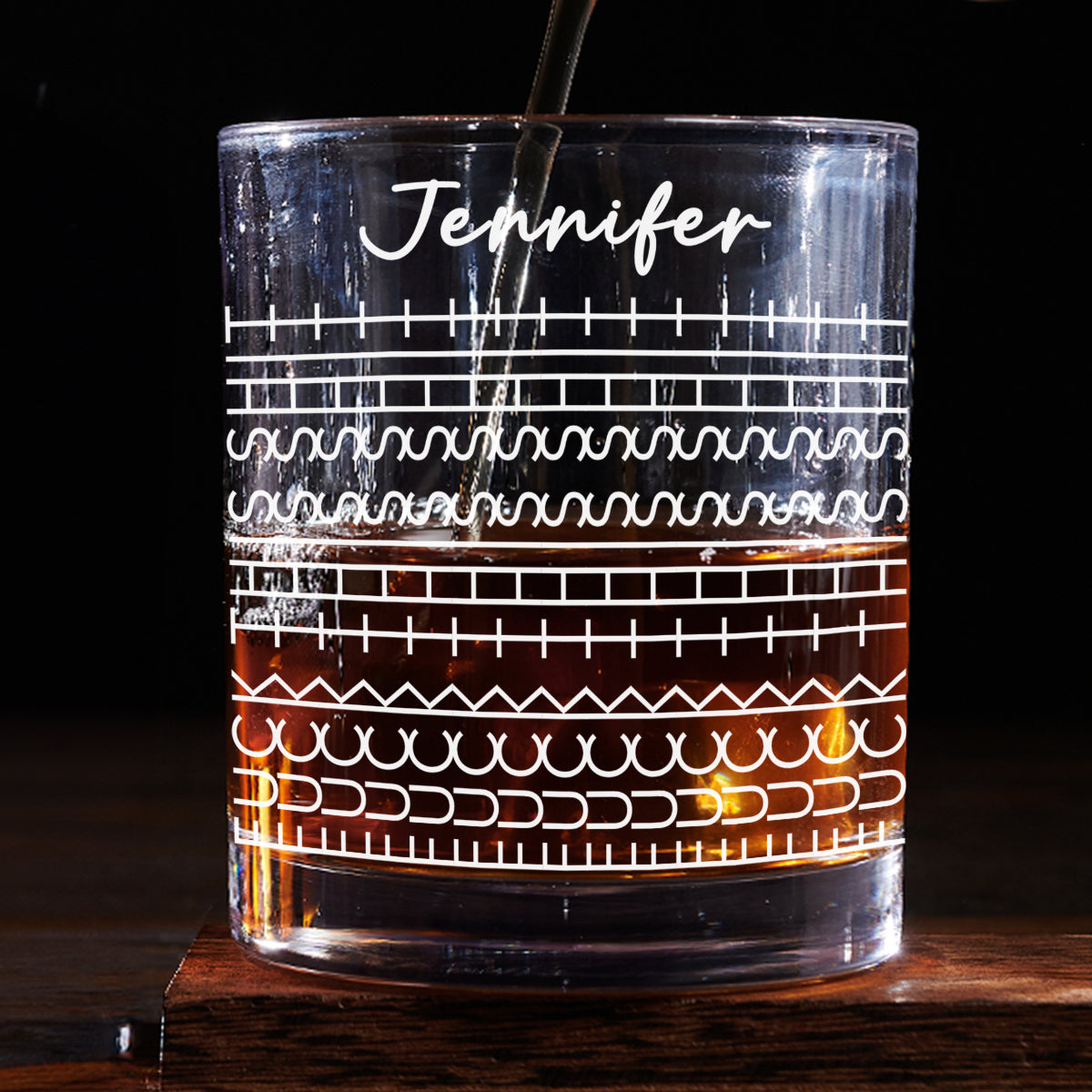 Hidden Words Pure Poetry - Personalized Custom Whiskey Glass