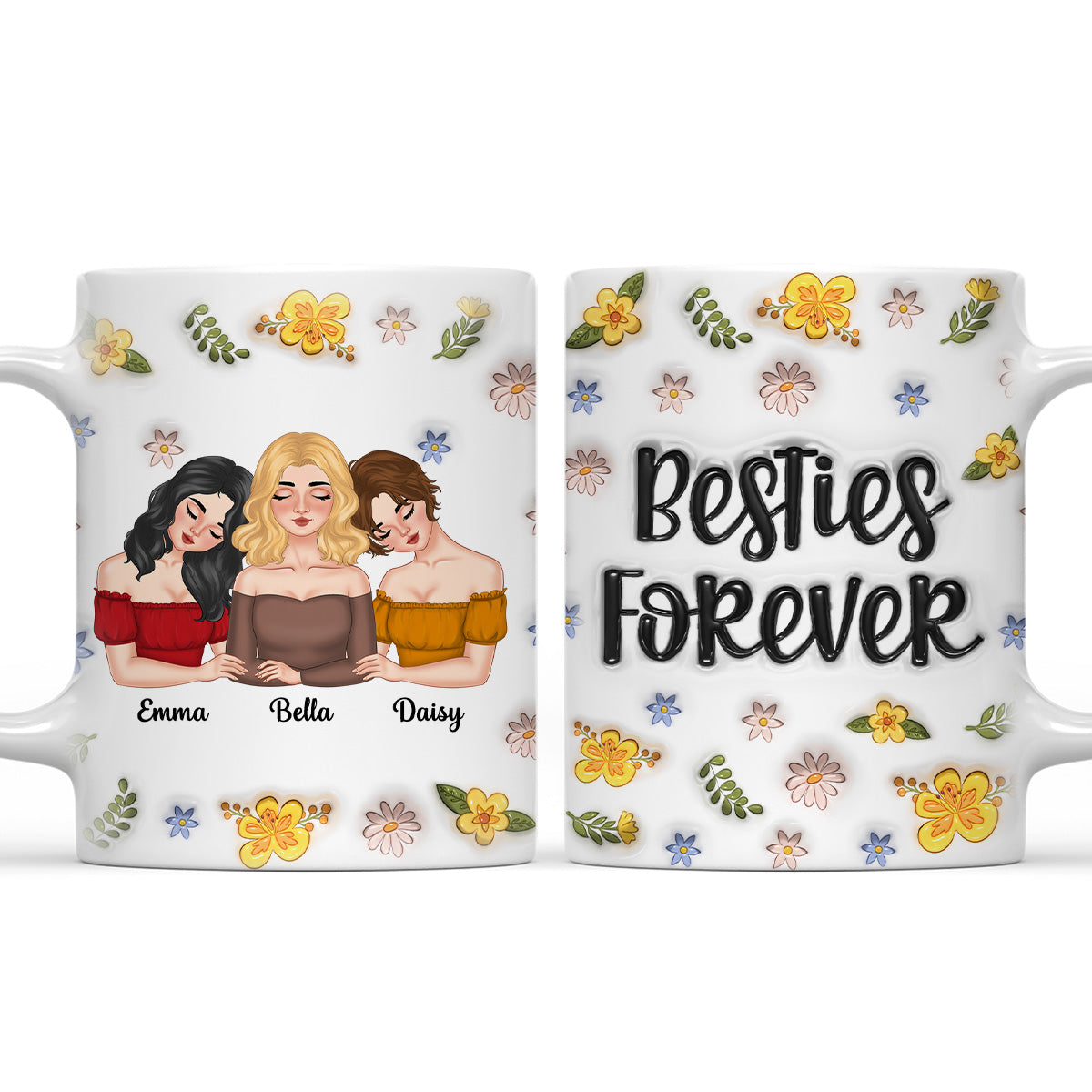 Sweets Friendship - Personalized Custom 3D Inflated Effect Coffee Mug