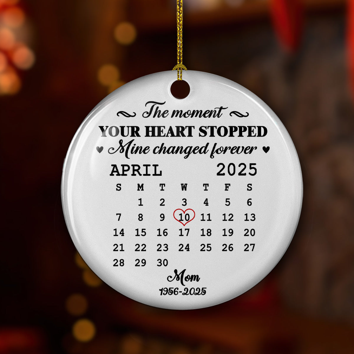 Miss You - Personalized Custom Ceramic Ornament