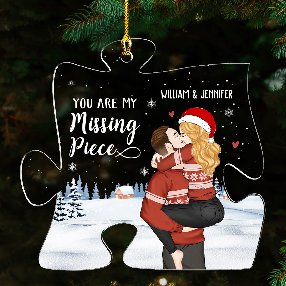 Missing Piece - Personalized Custom Acrylic Ornament