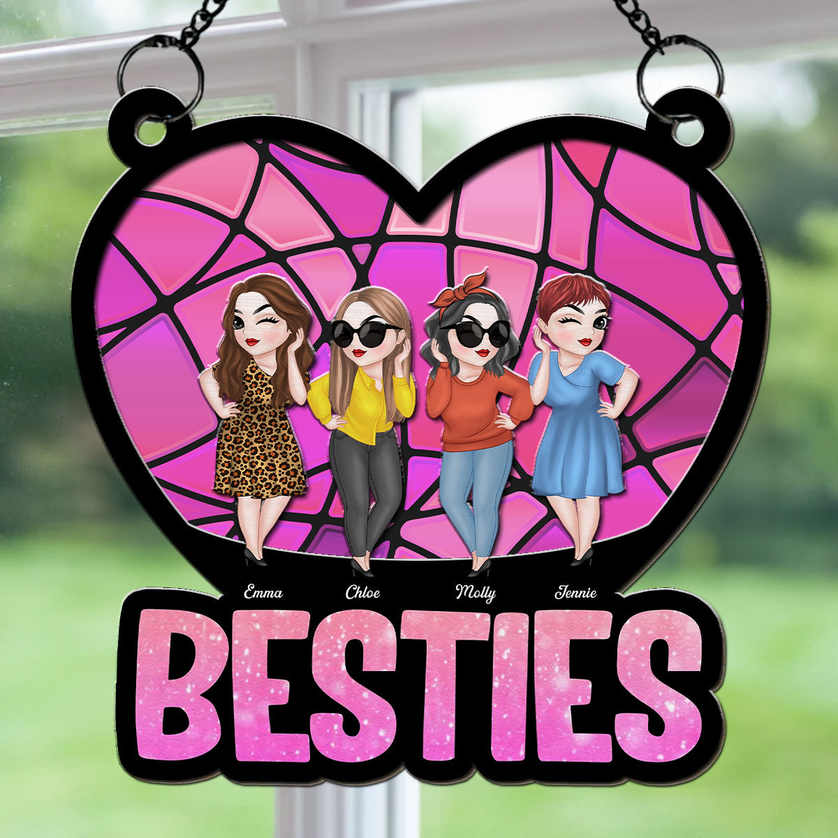 Happy Friendship - Personalized Custom Suncatcher