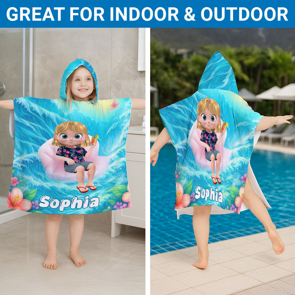 My Forever Love - Personalized Custom Hooded Beach Towel