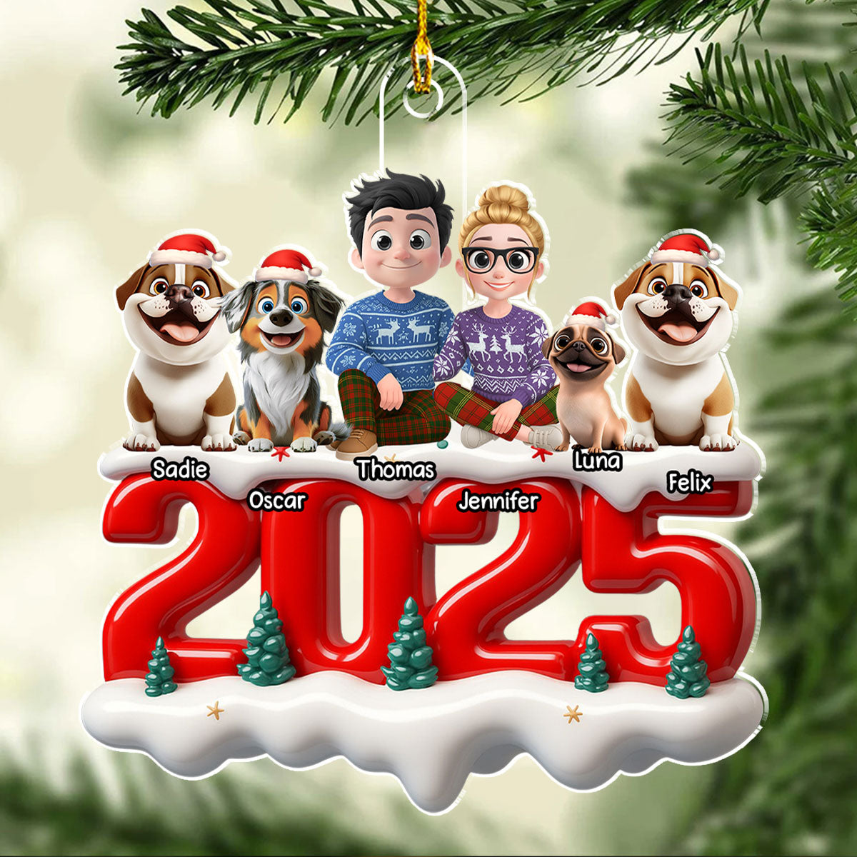 Together Forever Now - Personalized Custom 3D Effect Acrylic Ornament