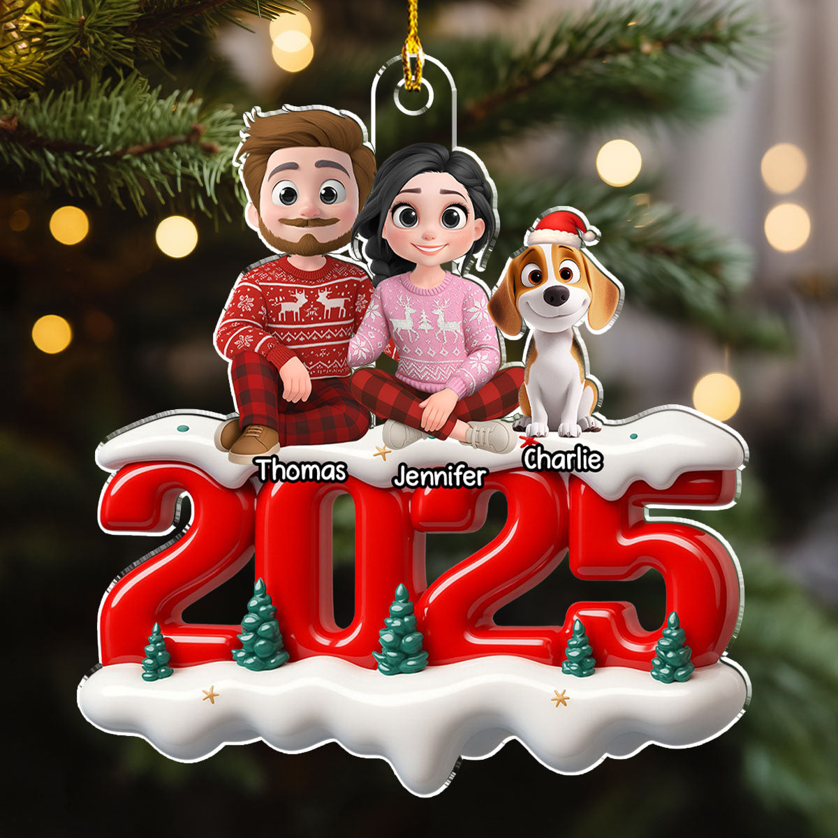 Together Forever Now - Personalized Custom 3D Effect Acrylic Ornament