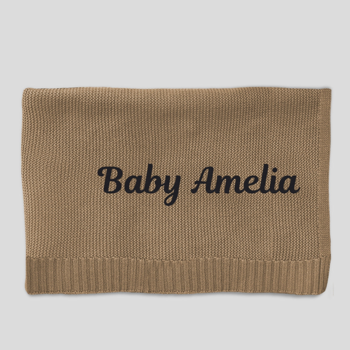 Baby Monogram - Personalized Custom Embroidered Knitted Baby Blanket