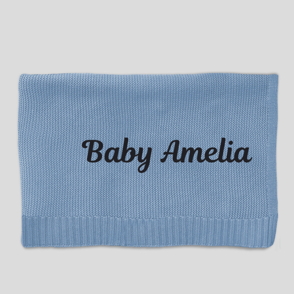 Baby Monogram - Personalized Custom Embroidered Knitted Baby Blanket