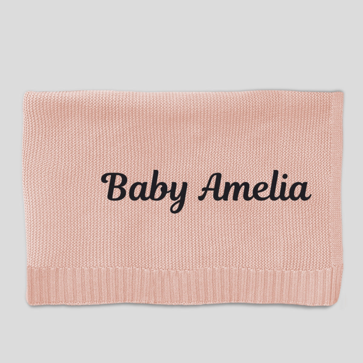 Baby Monogram - Personalized Custom Embroidered Knitted Baby Blanket