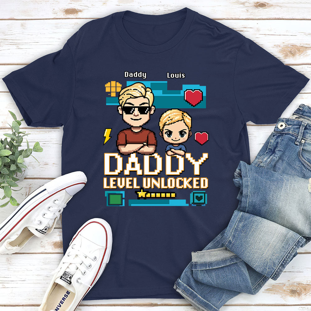 Dad Level Unlocked - Personalized Custom Shirt