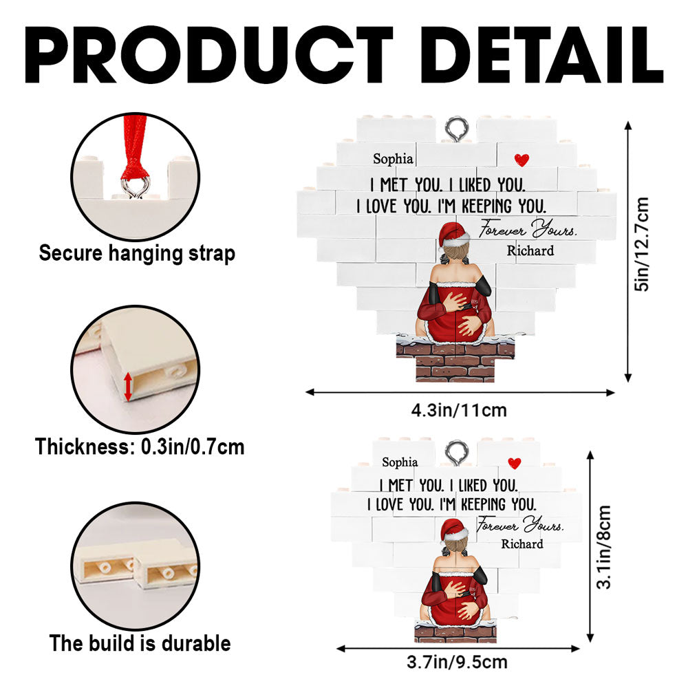 Keeping You Forever - Personalized Custom Heart Puzzle Ornament