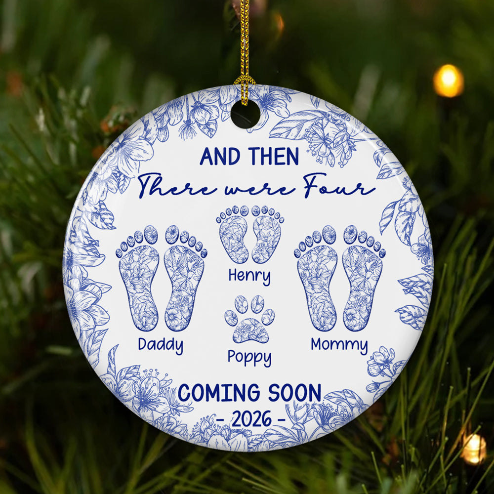 Love Makes A Family Grow - Personalized Custom Ceramic Ornament