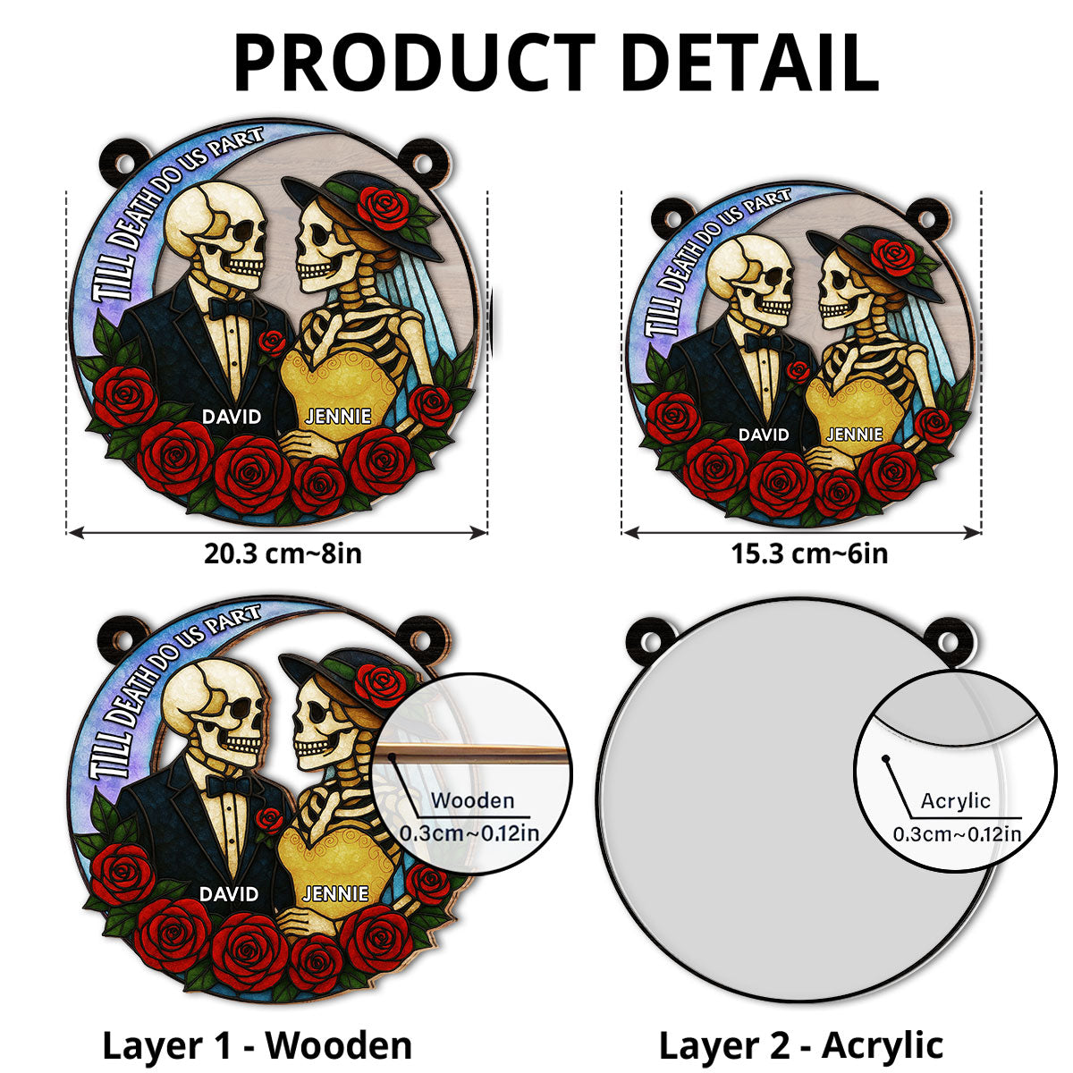 Till Death Do Us Part - Personalized Custom Suncatcher