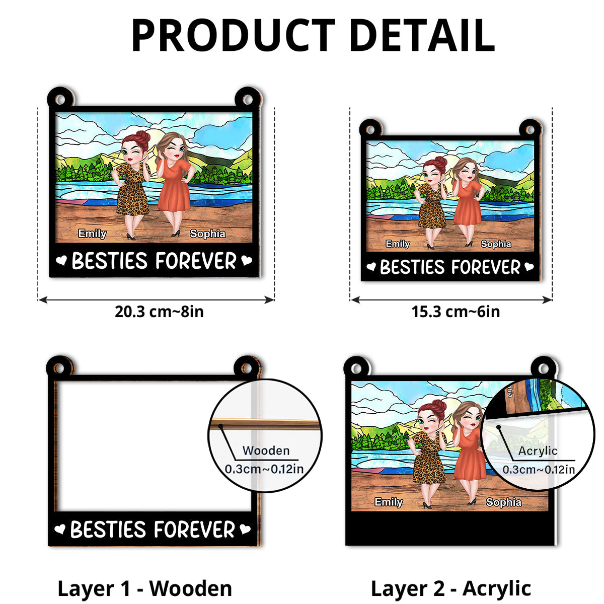 More Than Just Friends - Personalized Custom Suncatcher