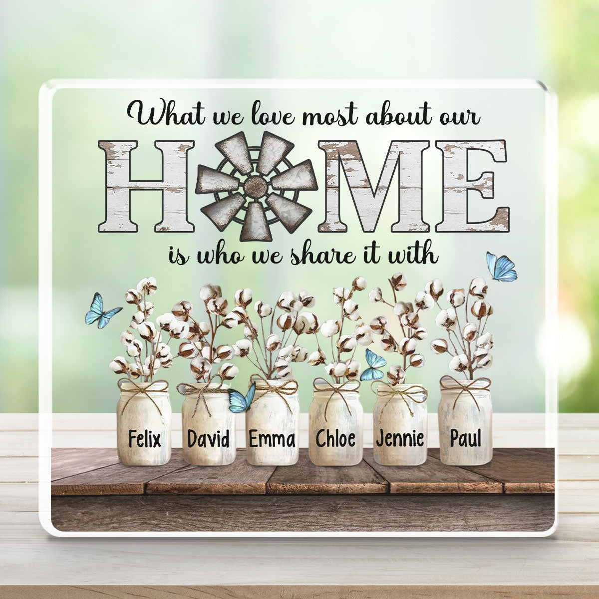 What We Love Most About Our Home - Personalized Custom Acrylic Plaque