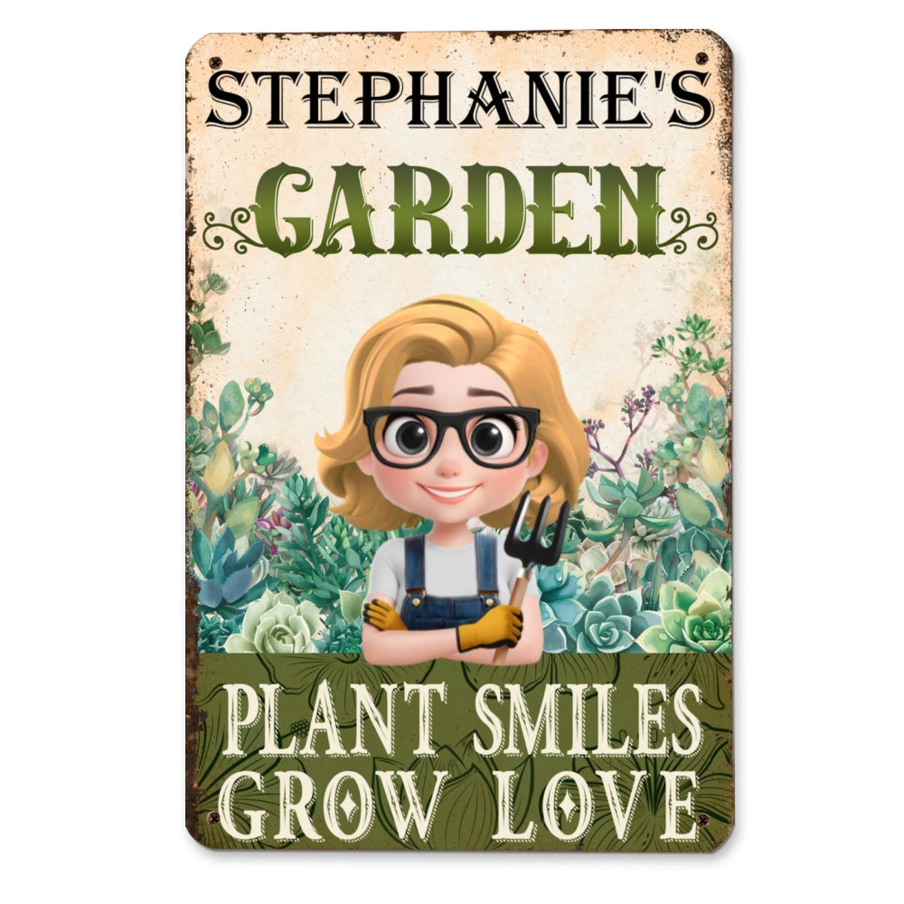 Grow Love - Personalized Custom Metal Sign