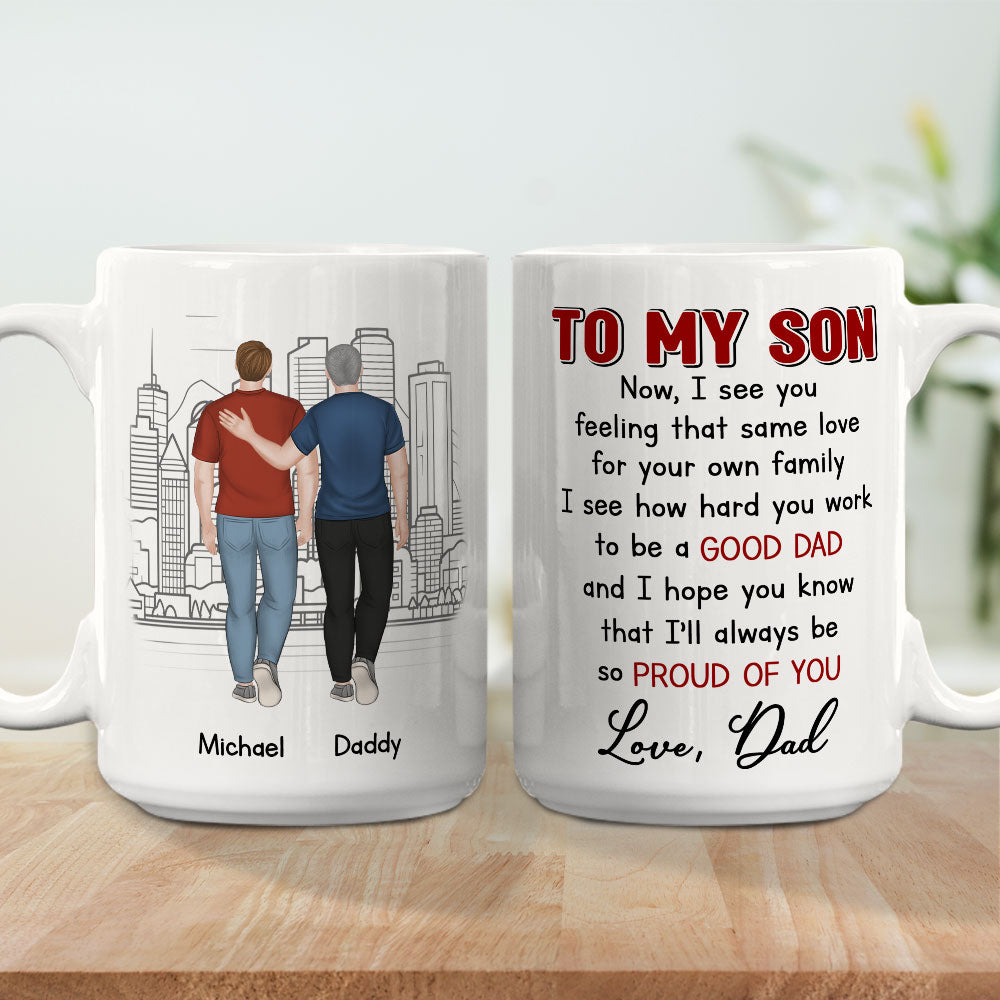 I Am Proud Of You Son - Personalized Custom Coffee Mug