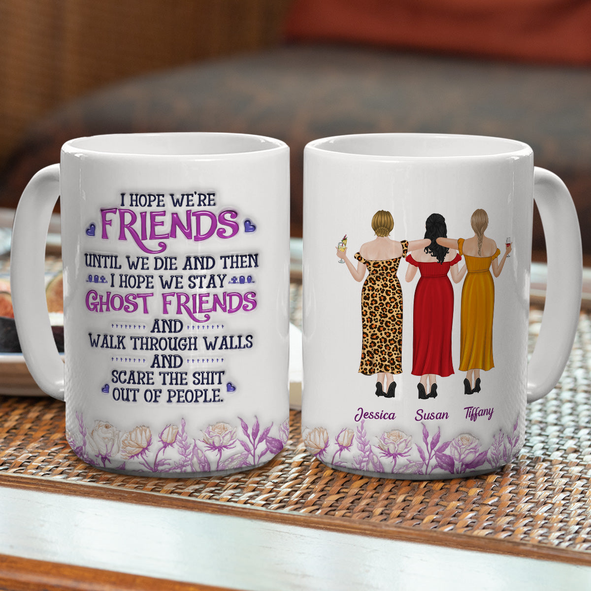 Friends Until We Die - Personalized Custom 3D Inflated Effect Mug