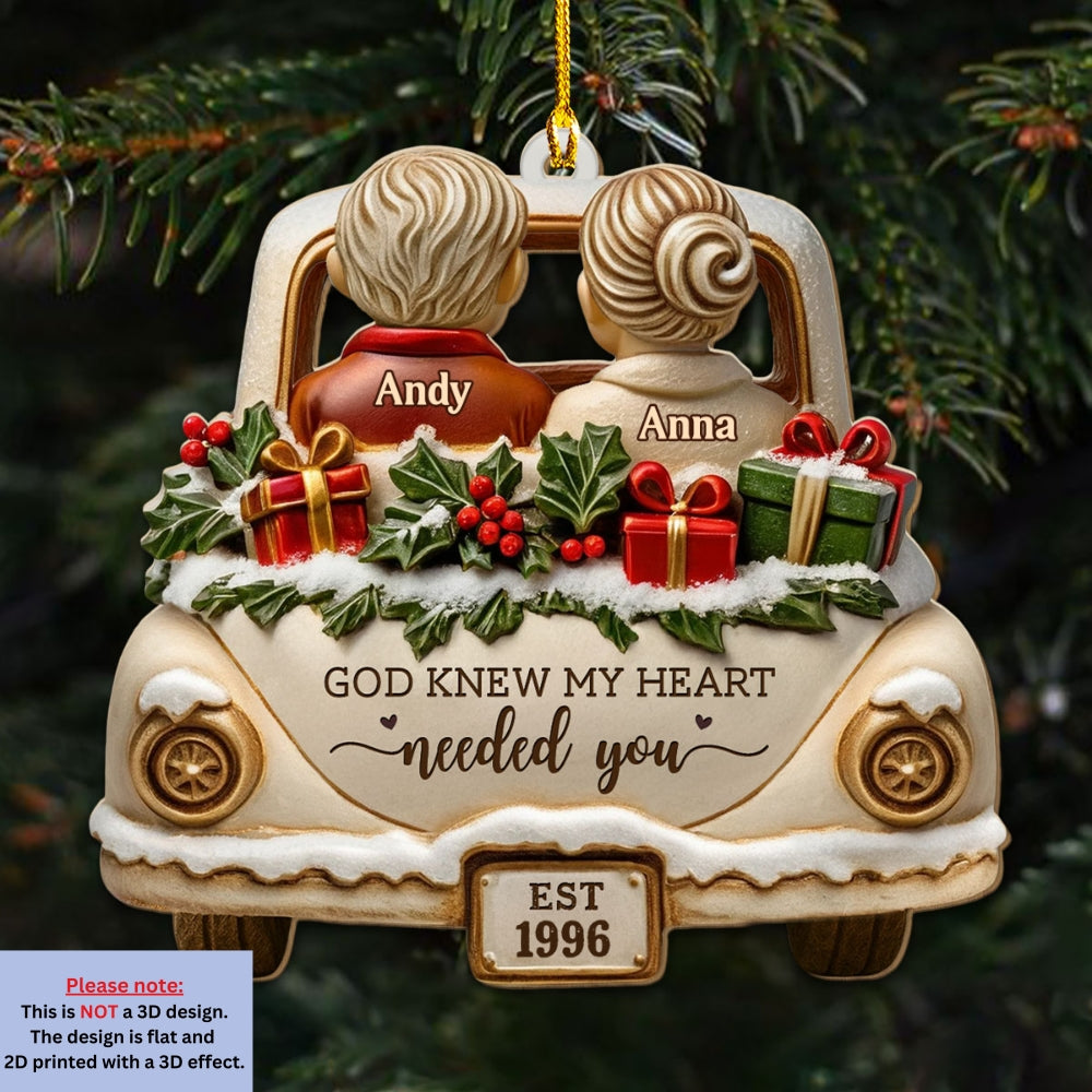 Love Was My True Direction - Personalized Custom 3D Effect Wood Ornament