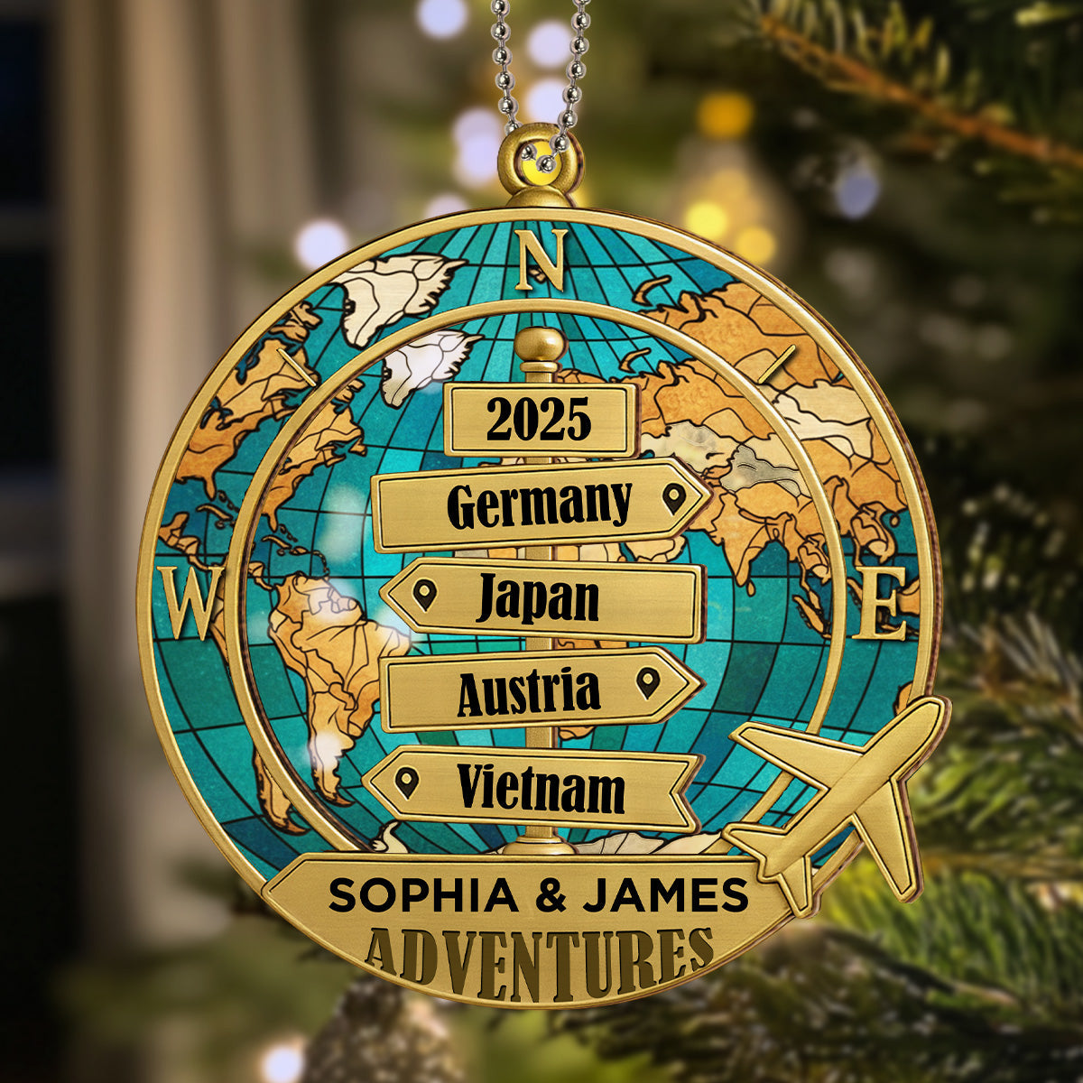 Destination Of All Year - Personalized Custom Suncatcher Ornament