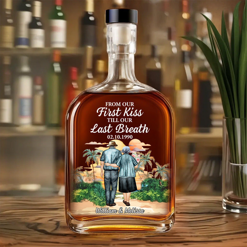 From Our First Kiss - Personalized Custom Spirits Decanter