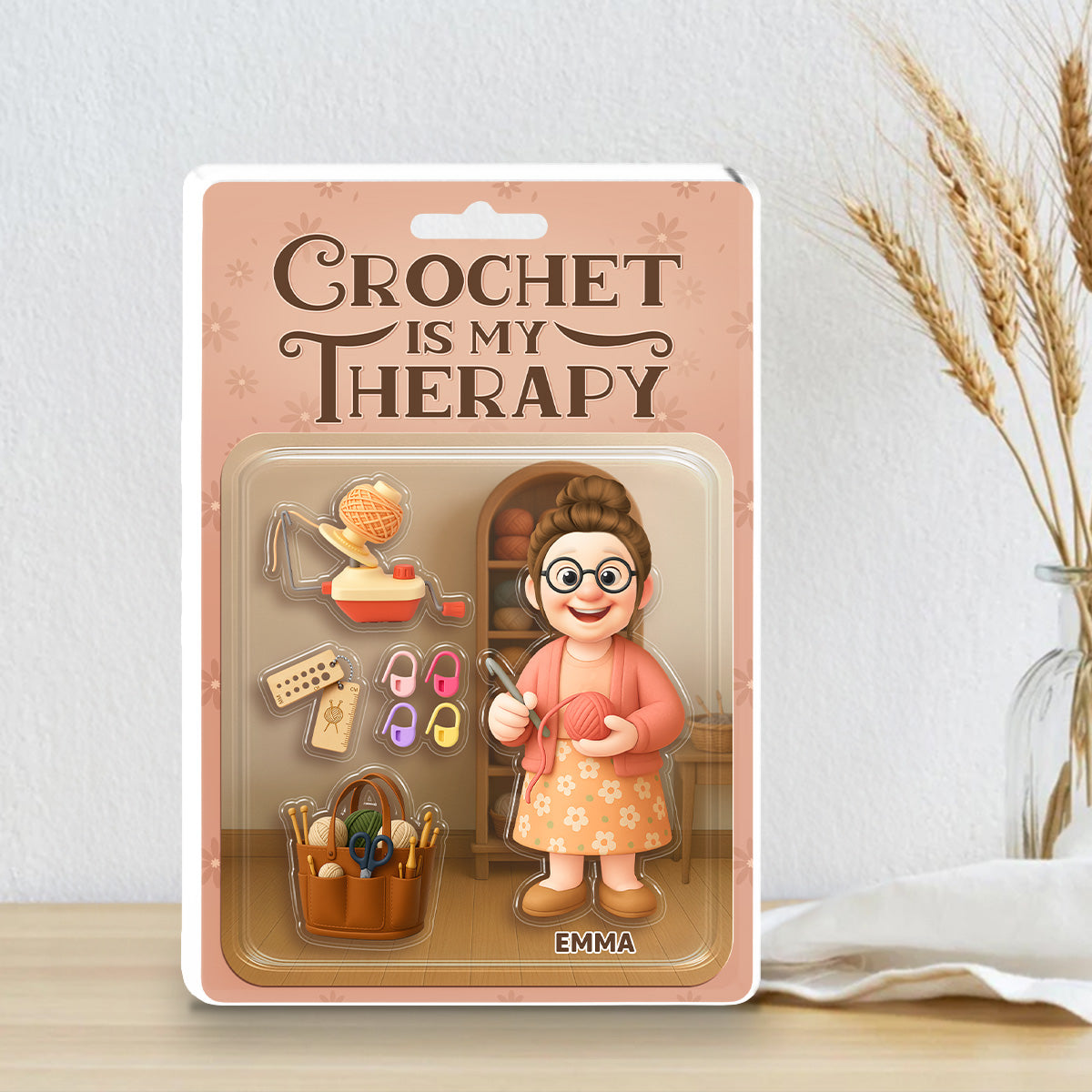 Crocheting Grandma - Personalized Custom Acrylic Plaque
