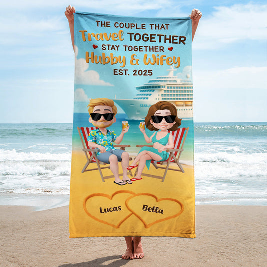 Perfect Couple - Personalized Custom Beach Towel