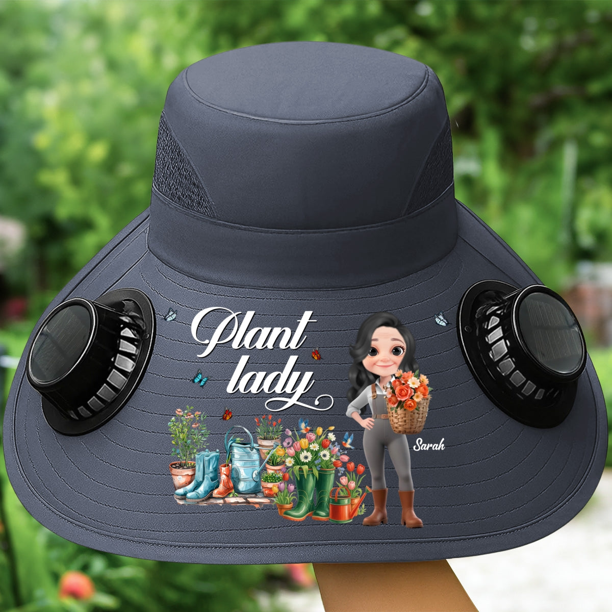 Plant Lady - Personalized Custom Solar Fan Hat