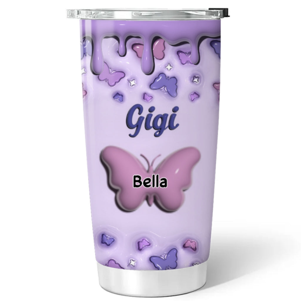 Grandma And Grandkid - Personalized Custom 3D Inflated Effect Tumbler