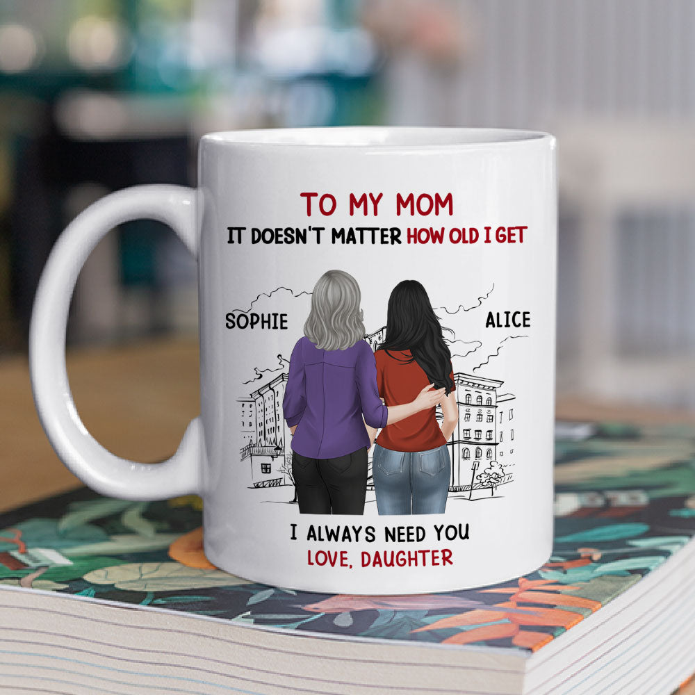 I Always Need You Mom Version 2 - Personalized Custom Coffee Mug