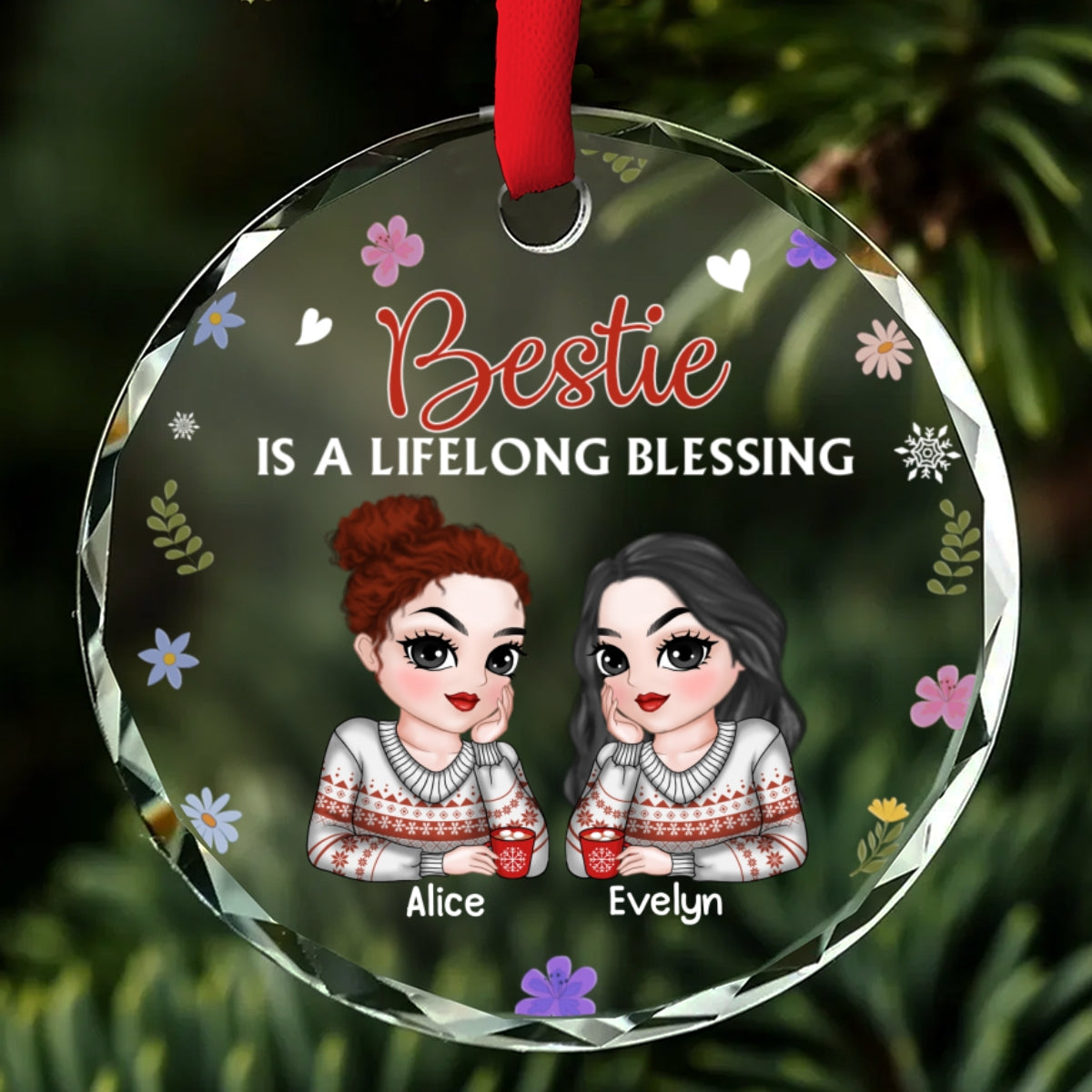 Lifelong Blessing - Personalized Custom Glass Ornament