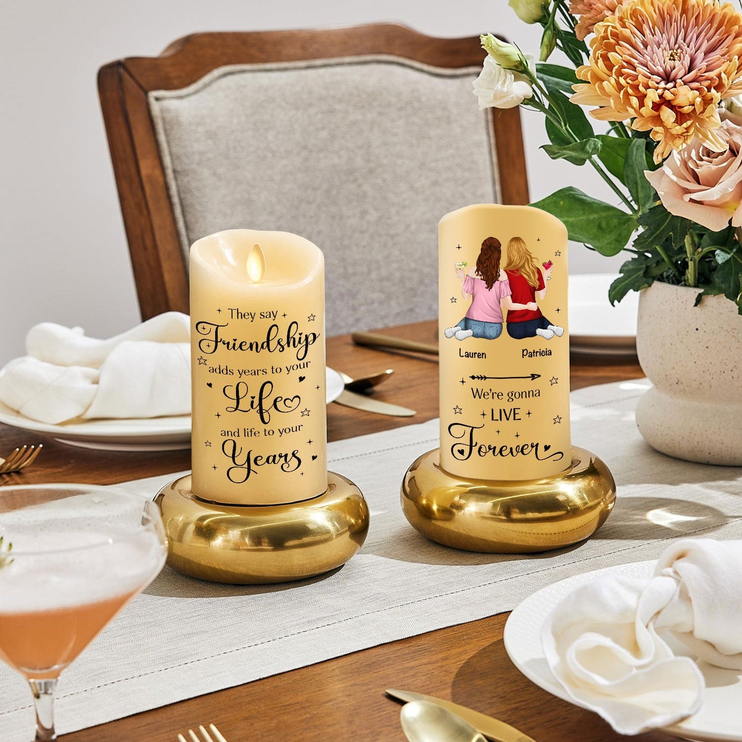 We Are Going To Live Forever - Personalized Custom LED Candle