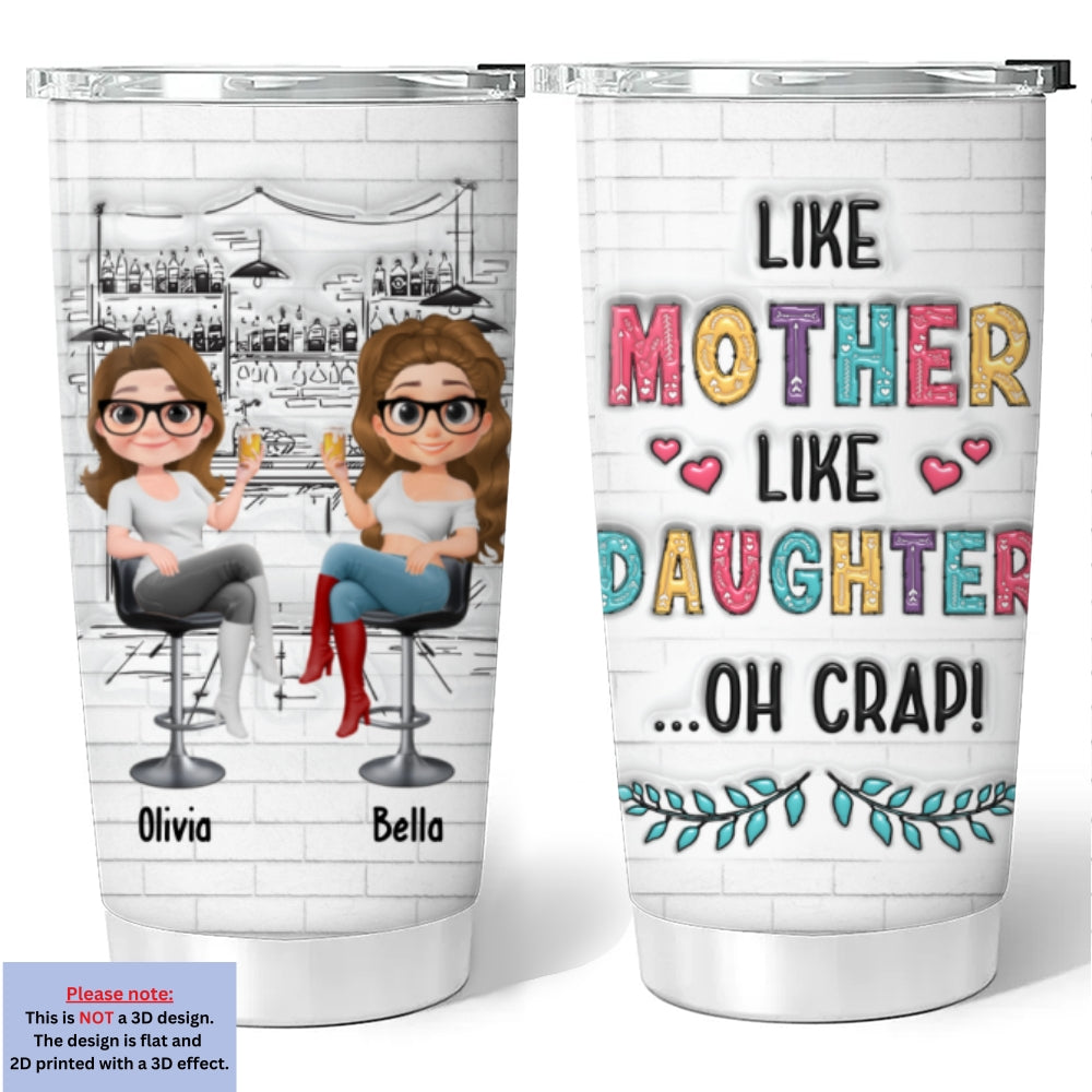I Love Cute Mom - Personalized Custom 3D Inflated Effect Tumbler