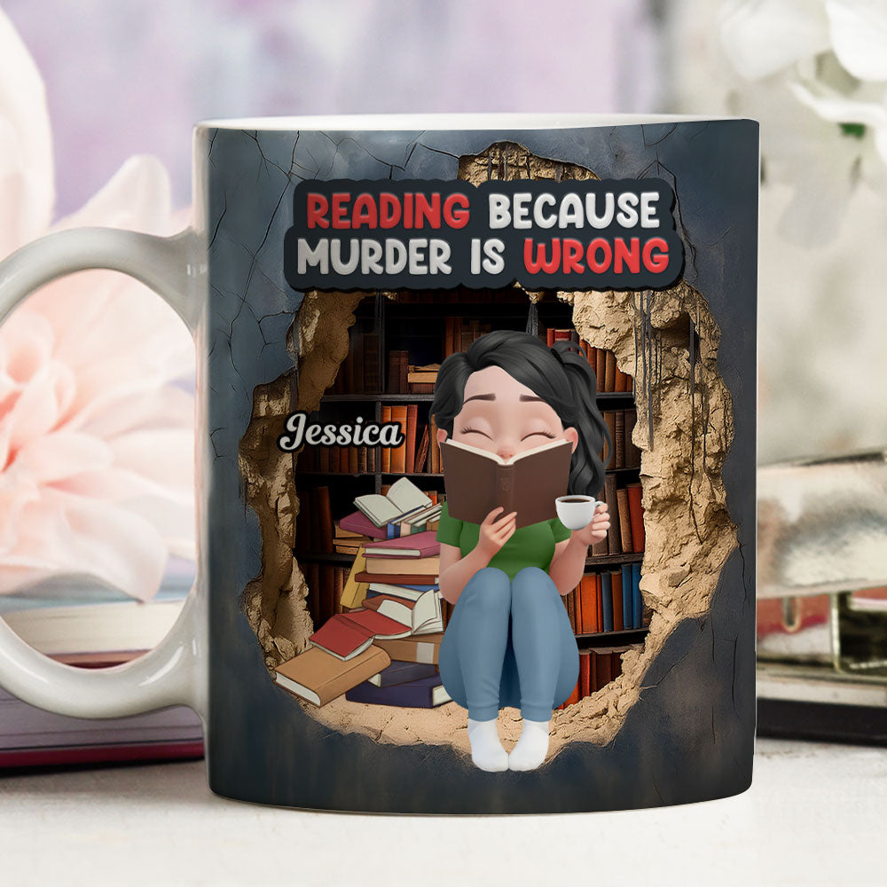 Reading Keeps Me Outta Prison - Personalized Custom Coffee Mug